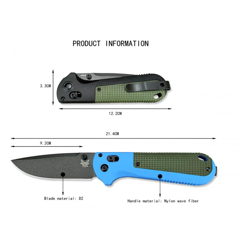 Ніж складаний Benchmade 430BK, 452 Синій