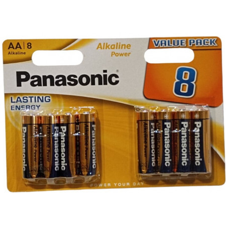Батарейка Panasonic LR6, AA, Алюмінієва, 8 штук