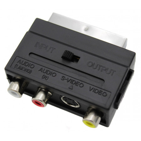 Адаптер SCART RCA S-Video перехідник рца с-видео композит / 1254