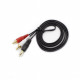 Аудіо відео кабель AV 3.5 Jack (тюльпан 2), 1.5 м (в пакеті)