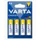 Батарейка Varta LR6/AA Energy 4 шт/ Алкалінова