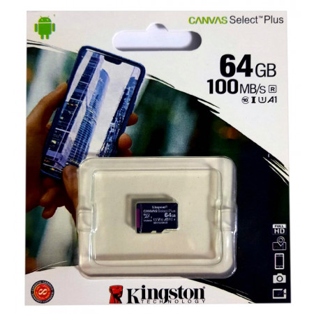 Карта пам'яті micro SDHC Kingston (UHS-3) 64GB клас 10 (без адаптера) (Гарантія 3 роки)