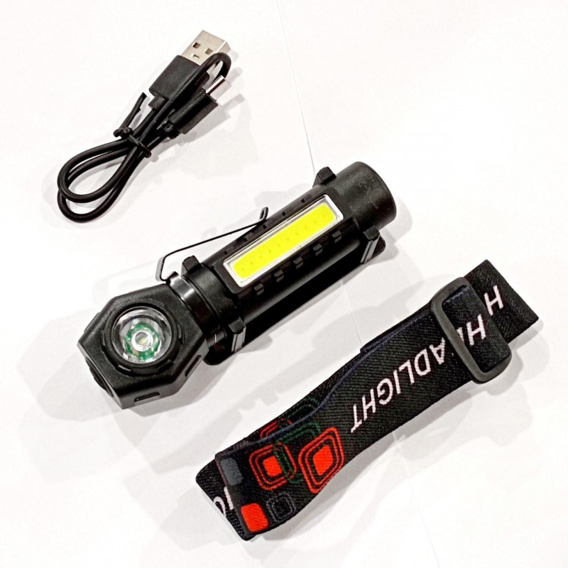 Налобний ліхтар KX-212-XPE, 5SMD, Li-Ion акум., Waterproof, ЗУ microUSB