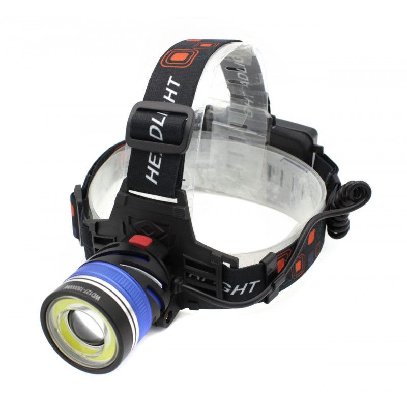 Налобний фонар PL127, Акк., T6 LED, Zoom, автомобільна зарядка