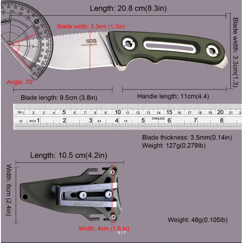 Ніж мисливський SOG DC53, 465 - Black