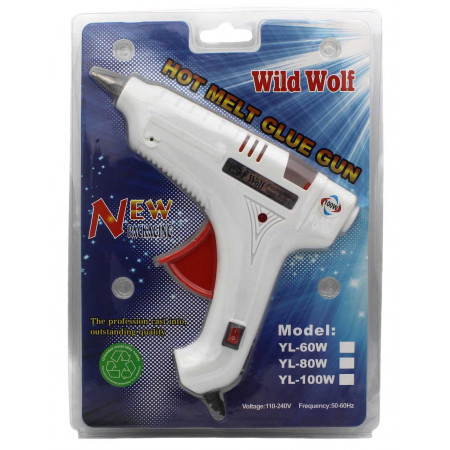 Клейовий пістолет Wild Wolf YL-100W під товсті 11 мм БІЛИЙ