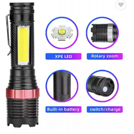 Ручний ліхтар Police BL-659, XPE, зум, microusb