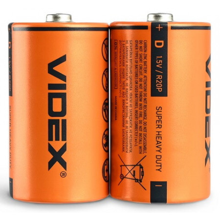 Батарейка Videx R20P(D) соляна