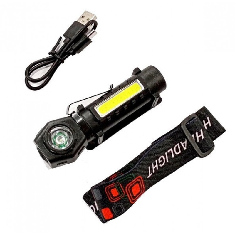 Налобний ліхтар KX-212-XPE, 5SMD, Li-Ion акум., Waterproof, ЗУ microUSB
