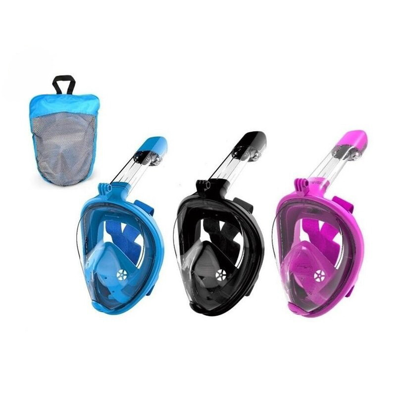 Полнолицева маска для плавання Free Breath ниряння снорклінга swiming mask 5460