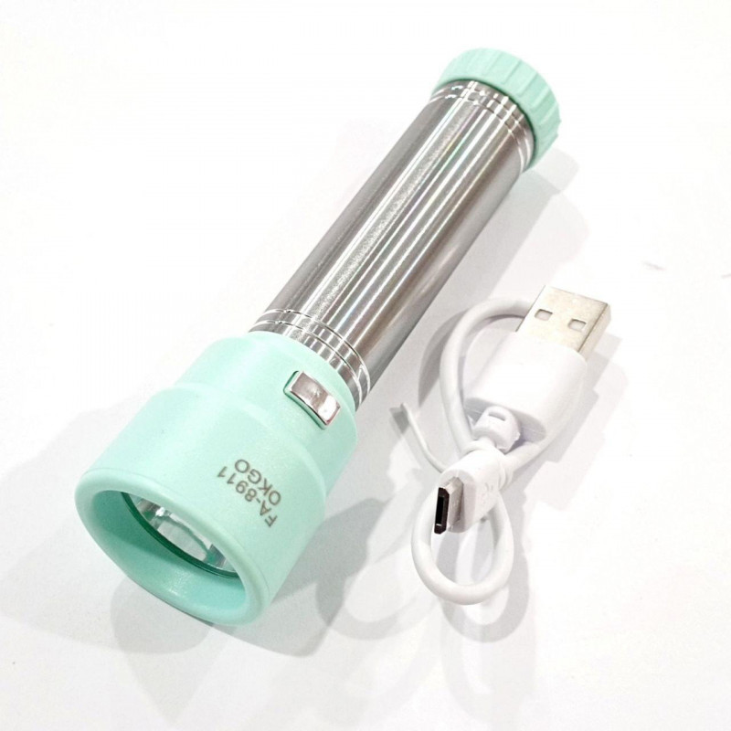 Ручний ліхтар розбірний RB293, Okgo fa-8911, 18650, microUSB
