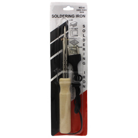 Паяльник Soldering iron WD-42 / Soron 40W з тонким жалом, дерев'яна ручка