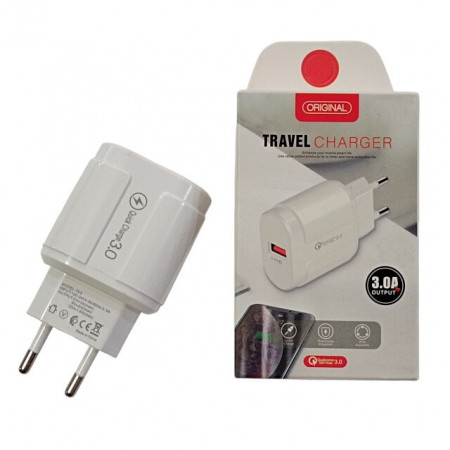 Сітковий зарядний пристрій USB x 1 Fast 3.0A Original Travel / Модель: 13-3