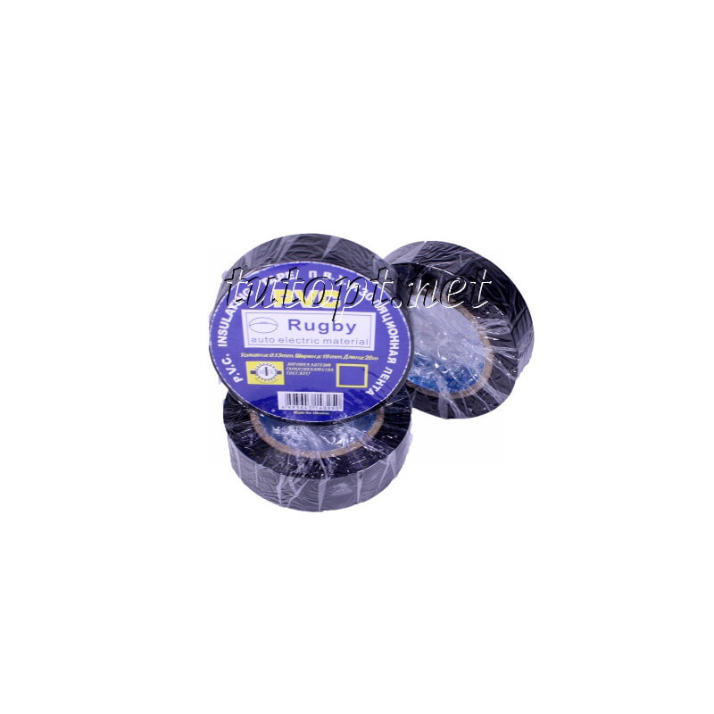 Ізолента Rugby / PVC / 20 м чорна (реальний метраж менше)