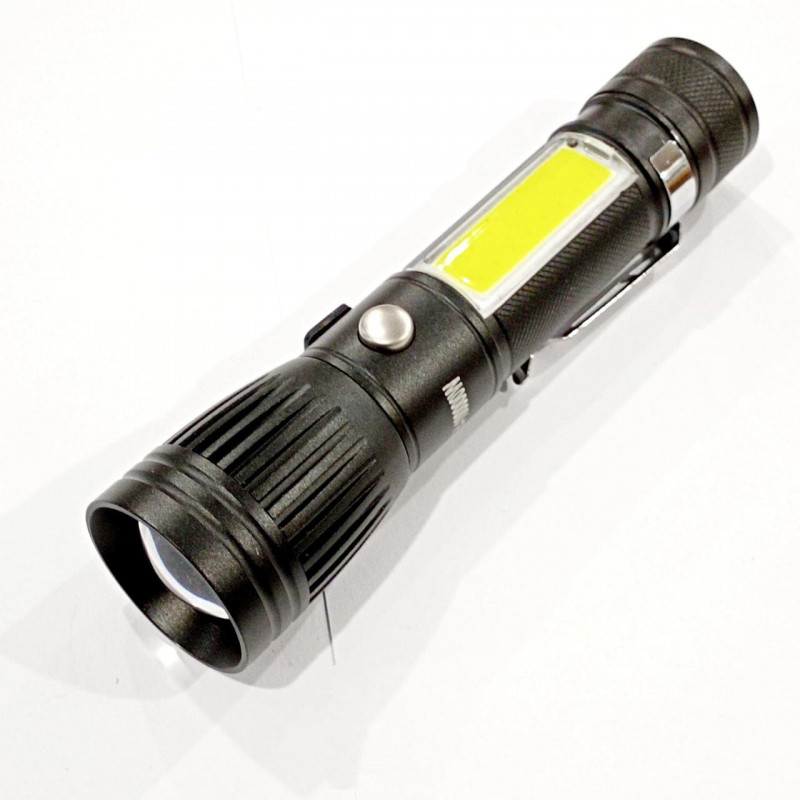 Ручний ліхтар Police RB224, Li-ion 18650, T6+COB, Zoom/ ЗУ USB