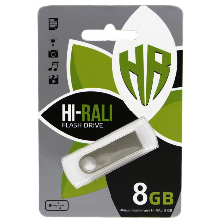 USB флеш накопичувач Hi-Rali 8GB/ HI-8GBSH (Гарантія 3 роки)