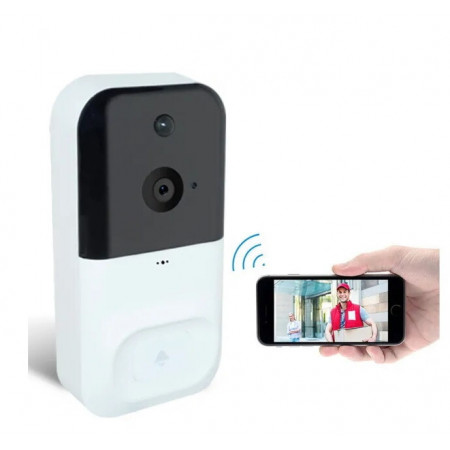 Домофон SMART DOORBELL wifi, бездротовий домофон, відеодомофон, камера спостереження / 3*18650 / 3268