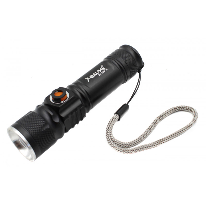 Ручний ліхтар X-Balog BL-515, Li-ion 18650, Zoom, ЗУ USB