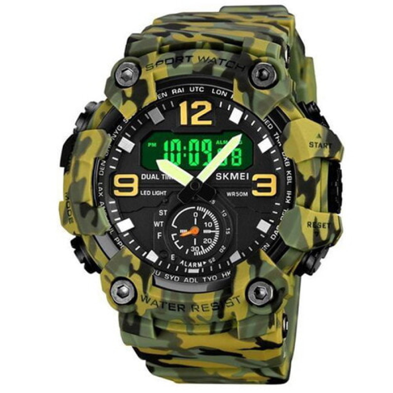Годинники наручні SKMEI 1965CMGN, CAMO GREEN, 9778