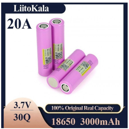 Акумулятор високотоковий 18650, LiitoKala 30Q, 3000mah
