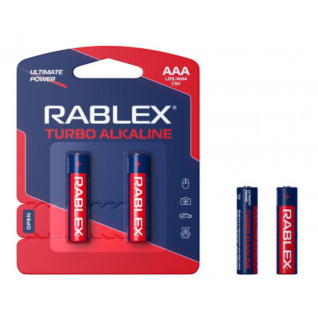 Батарейка Rablex LR3 AAA /2шт/ТУРБО / Алкалінова /БЛІСТЕР