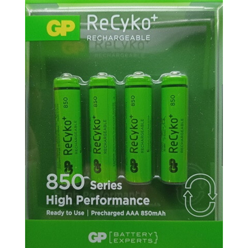 Акумулятор GP ReCyko+ /R3 AAA /Ni-MH/850mAh/ 1.2V 1 шт. (в упаковці 4 шт), блістер