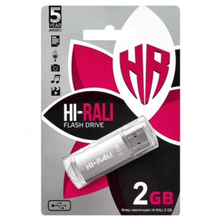 USB флеш накопичувач Hi-Rali 2GB, HI-2GBRKTSL (Гарантія 3 роки)