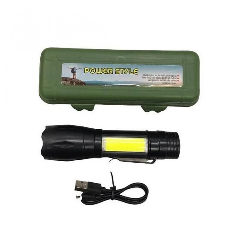 Ручний ліхтар Police BL-T629S, ЗУ microUSB, Zoom