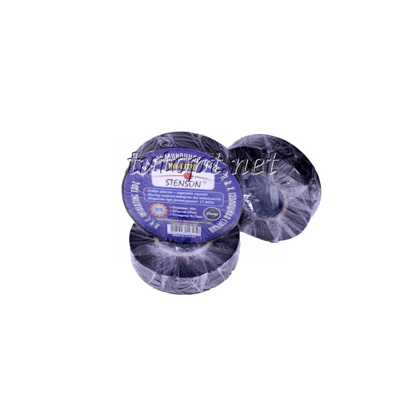 Ізоляційна стрічка STENSON 30 м чорна MH-0030