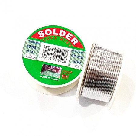Припій Олово для паяння SOLDER 1мм, 40г.