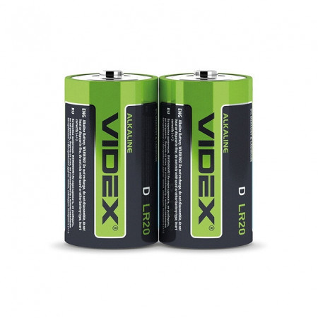 Батарейка Videx LR20P(D) / Лужна