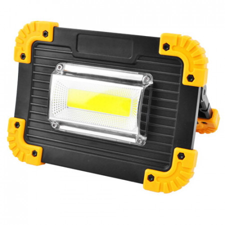 Прожектор світлодіодний акумуляторний L811-20W-COB+1W, ЗУ micro USB, 2x18650/3xAA, Power Bank,