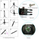 Годинники наручні SKMEI 1426BKBK, PARACORD, BLACK-BLACK, ABS RING, компас, термометр, 10462
