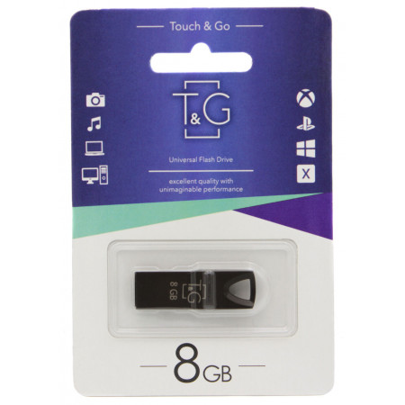 USB флеш накопичувач T&G 8GB/ TG117BK-8GBBK (Гарантія 3 роки)