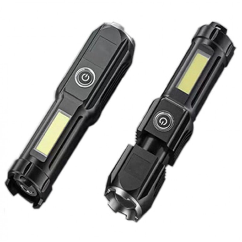 Ручний ліхтар 81022-XPE+COB, Li-Ion акумулятор, зум, ЗУ Type-C