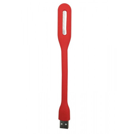 USB LED підсвітка-лампа для ноутбука, повербанка гнучка ЧЕРВОНА
