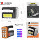 Ручний ліхтар Bailong 7701A, Акк., COB, Solar, MicroUSB