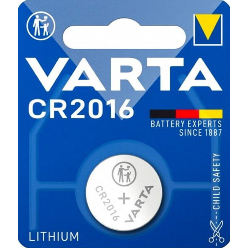 Батарейки-Таблетки Varta CR2016 / 3V блістер 1шт.