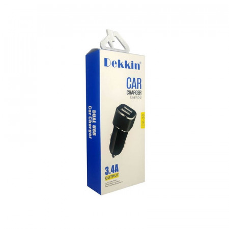 Автомобільний зарядний пристрій USB x 2 Dekkin DK-38