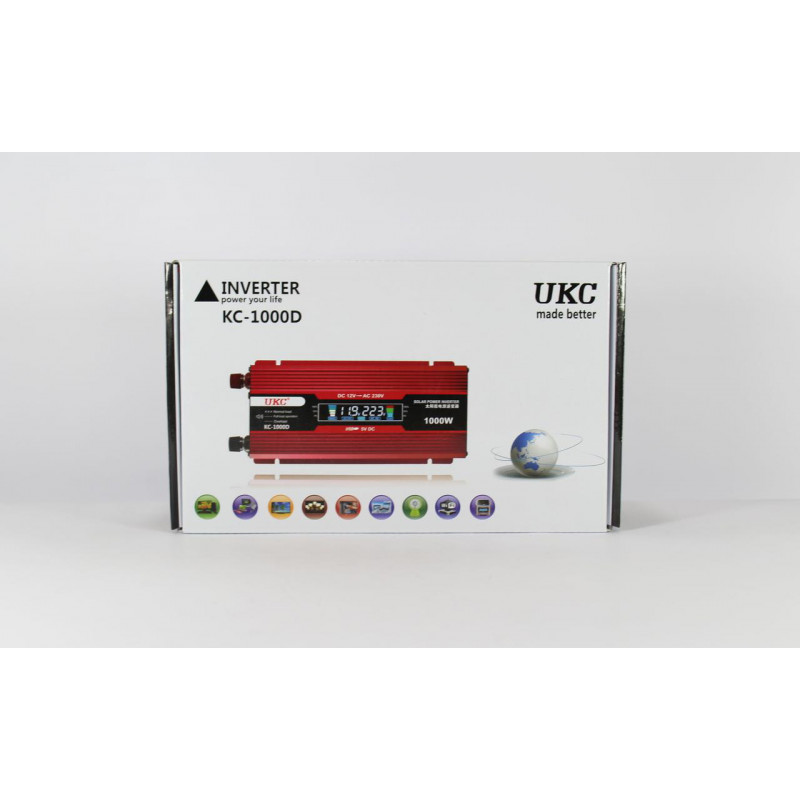 Інвертор перетворювач UKC AC/DC KC-1000D 1000W 12V + lcd / 2812