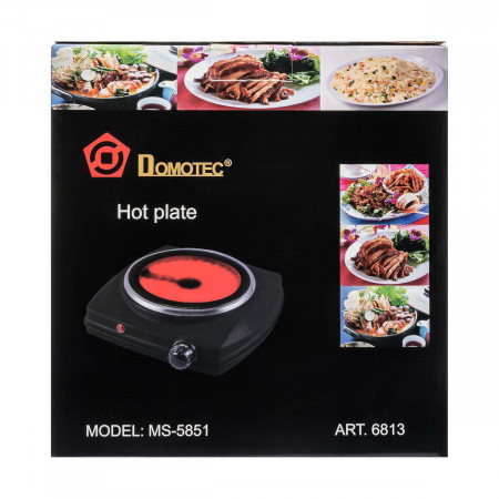 Електроплита Domotec MS 5851 / 6813 / Кераміка, 900W