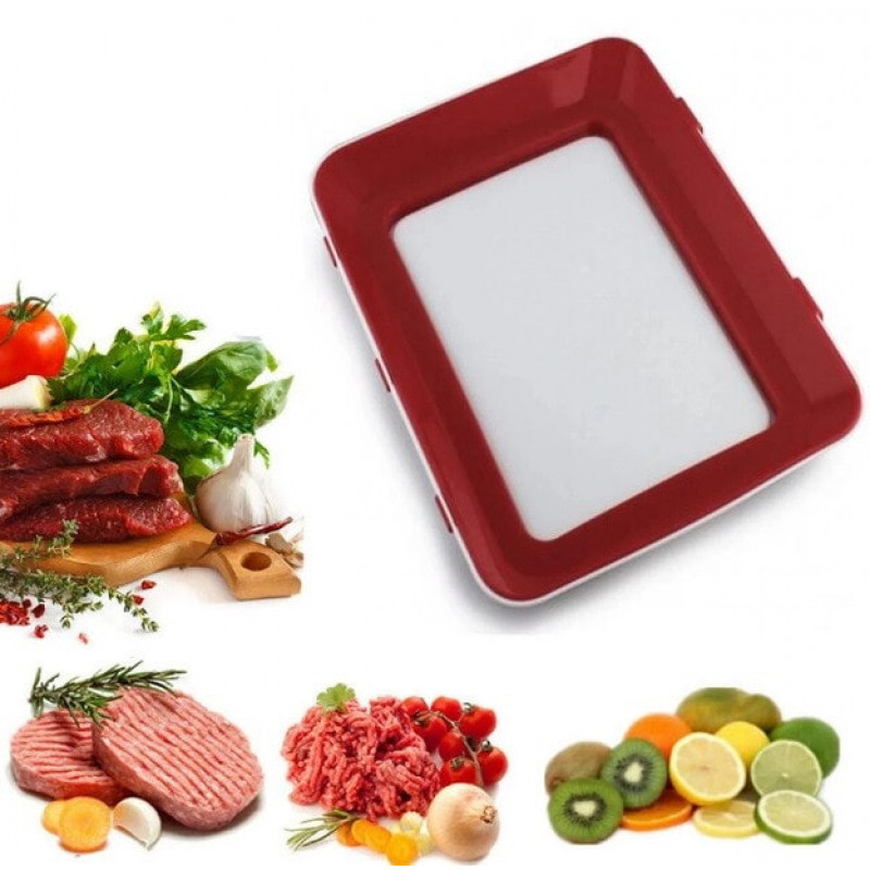 Вакуумний лоток для зберігання продуктів Vaccum Plates 7370 червоний