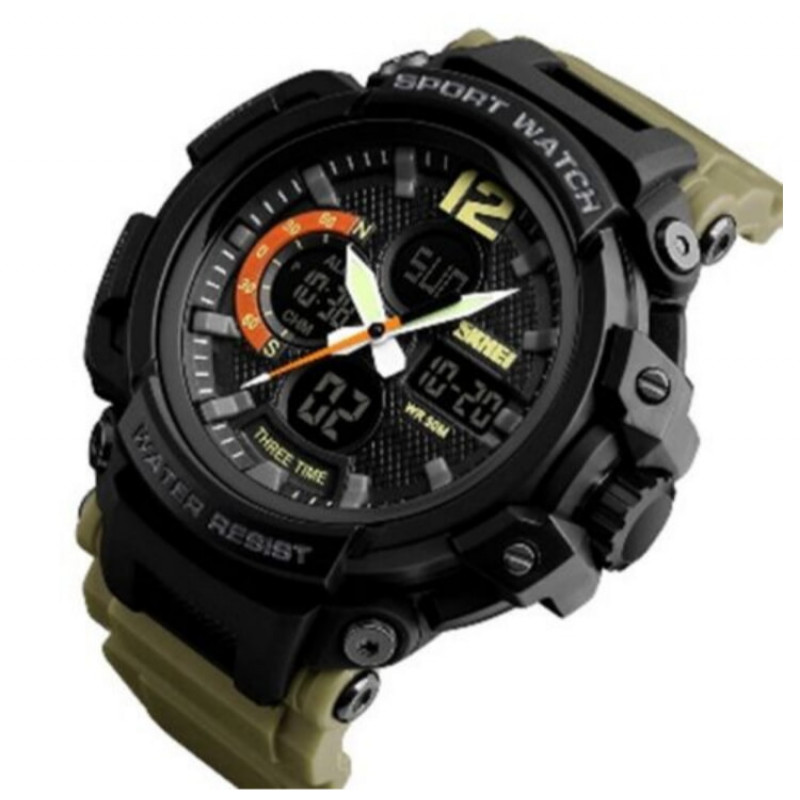 Часы наручные SKMEI 1343KH, KHAKI, 9746