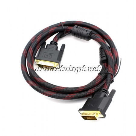 Кабель DVI на DVI 1.5 м 1.4V Тканинна обплетка