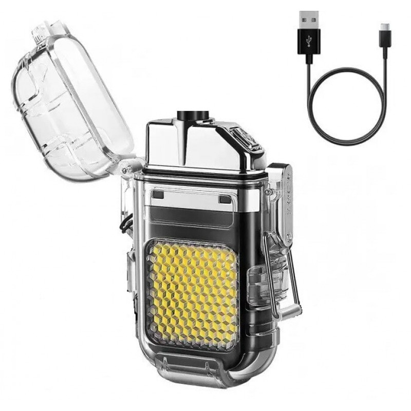 Запальничка спіральна USB та Led ліхтарик 9258