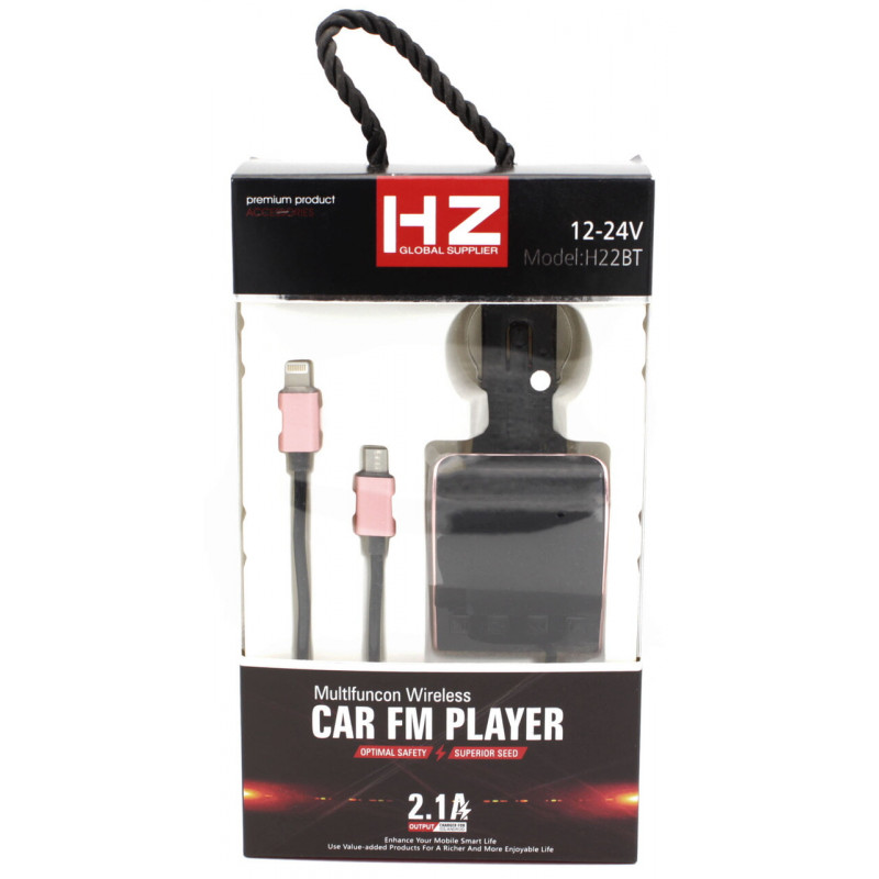 FM Модулятор для Авто HZ H22BT, Bluetooth, MP3, USB, AUX