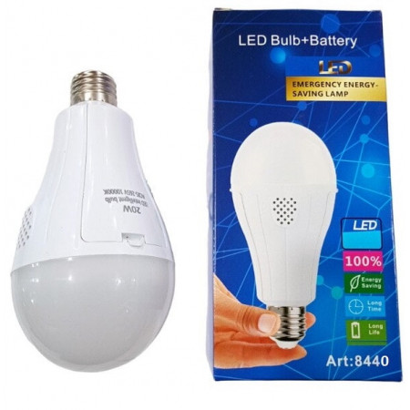 Лампа кемпінгова в цоколь E27, 20W, 2x18650, AC/DC, 8440