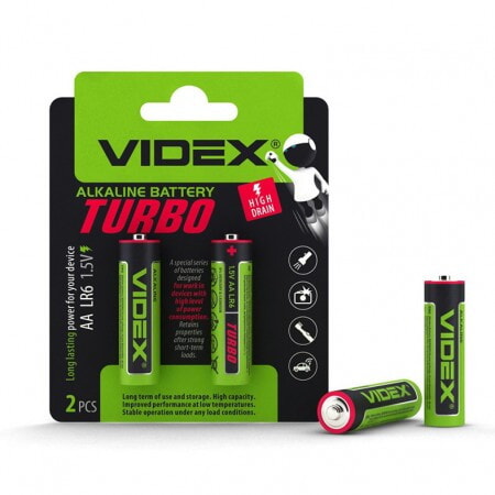 Батарейка Videx TURBO LR6/AA / Алкалінова / блістер