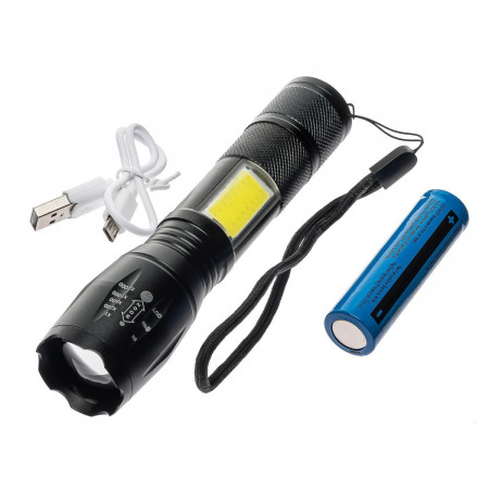 Ручний ліхтар Police WD234, Li-ion 18650, 1×T6, Бокове підсвічування, microUSB