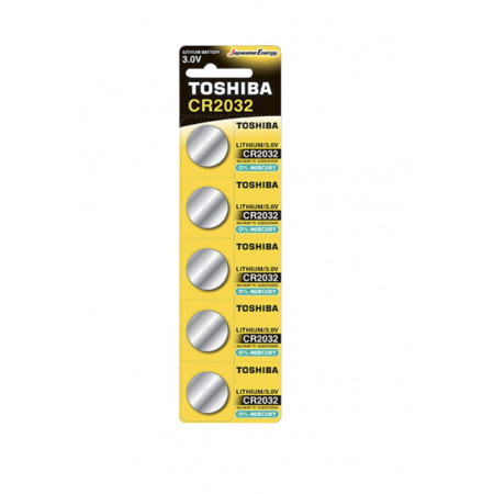 Батарейки-таблетки Toshiba CR2032 / 3V блістер 5шт.